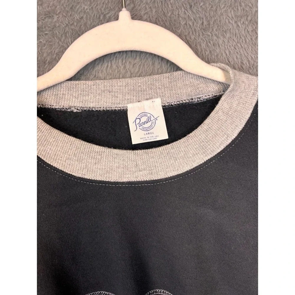 Vintage 80s Pannill Colorado Short Sleeve Sweatshirt Black Gray Large USA Made